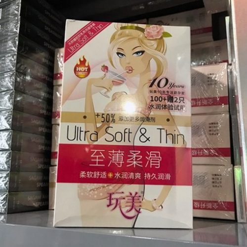 Bao cao su HA Ultra Soft & Thin hộp 102 cái, nội địa Trung