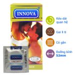 Bao cao su INNOVA Vàng gân gai – Kéo dài thời gian quan hệ (Hộp 12 Chiếc)